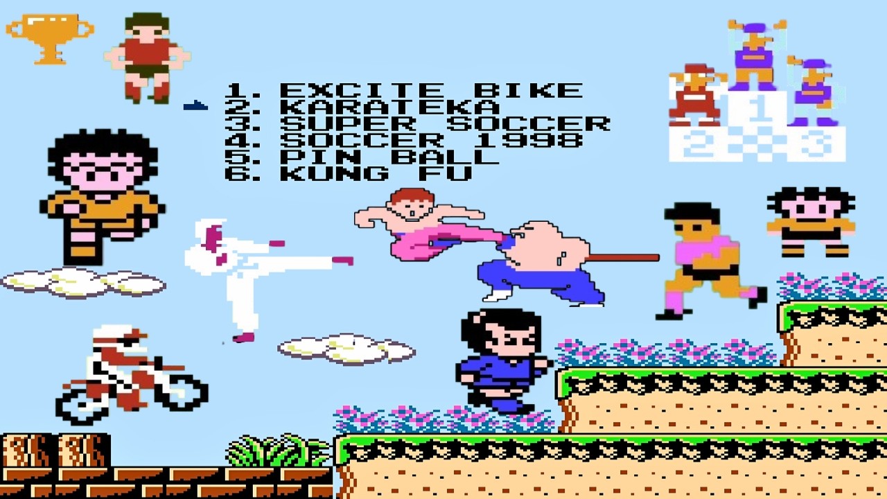 NES 6 in 1 GameStar : Old School Retro Games Playthrough