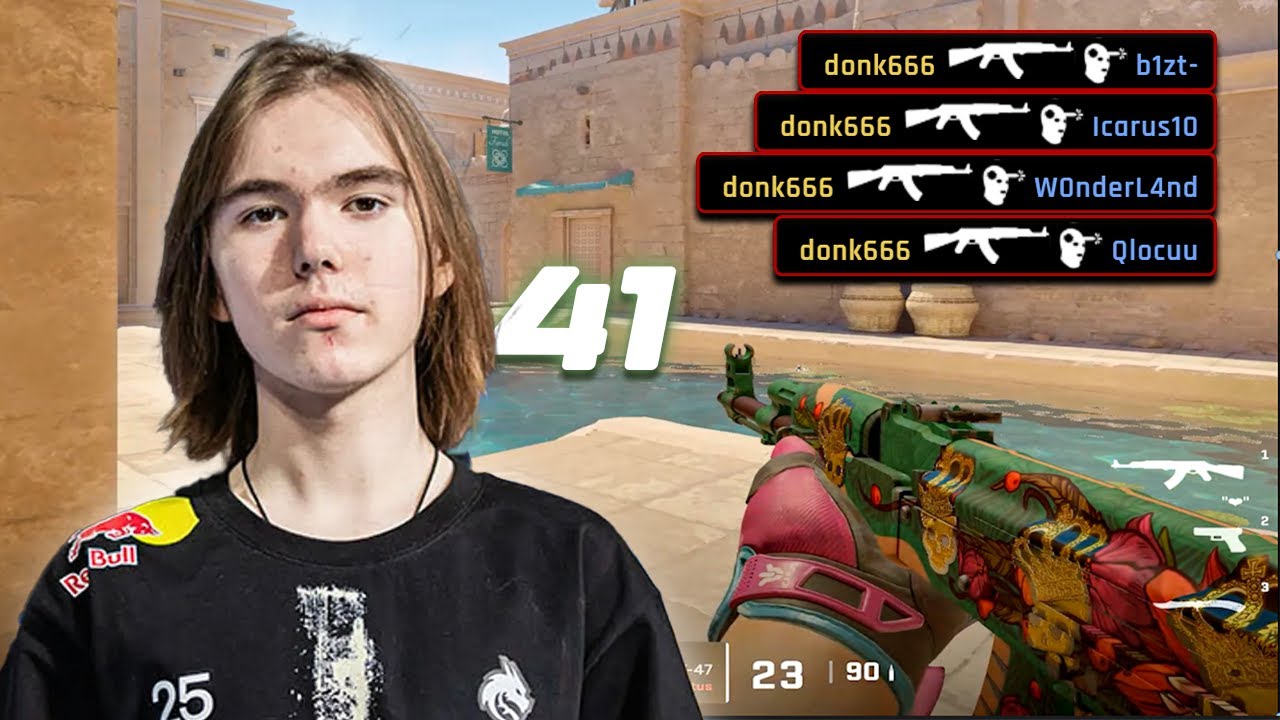 donk 41 Kills FACEIT Massacre | 4700 ELO