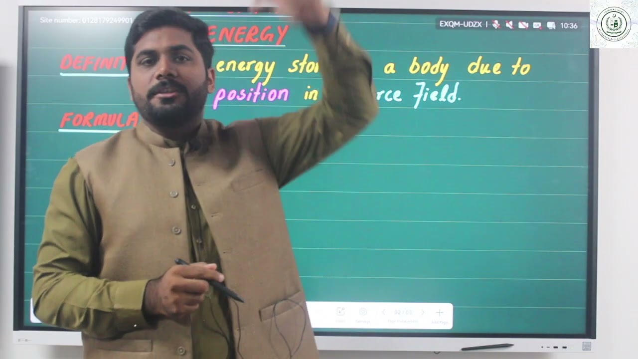 Work & Energy (Potential Energy) | Physics | Chapter 6 | Grade 9 | FBISE | FDE