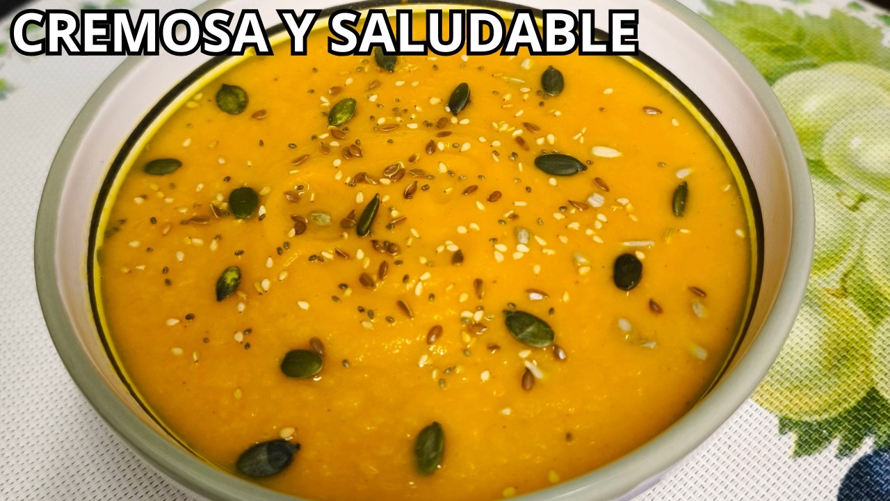 Crema de Calabaza, Zanahoria y boniato, Receta Fácil, Rápida y Saludable
