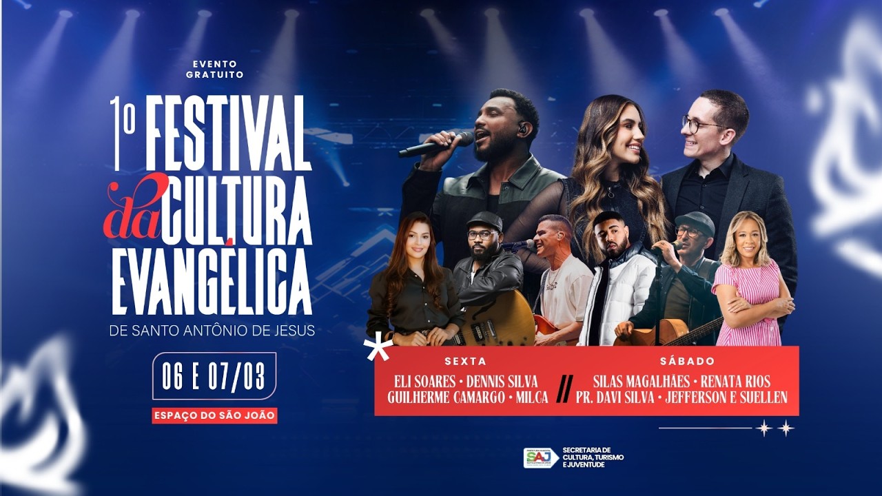 🔴 AO VIVO: 1º Festival da Cultura Evangélica de SAJ | Noite de Louvor e Adoração