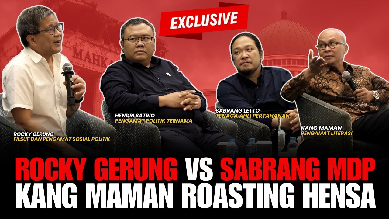 Rocky Gerung vs Sabrang MDP vs Kang Maman Suherman Roasting Hendri Satrio 