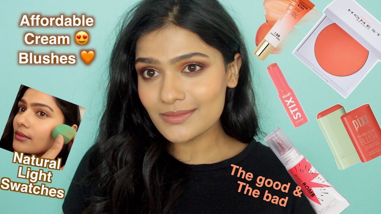 Cream Blushes From 5 Different Affordable Brands | Review On Tan/Medium/Brown/Warm Skin