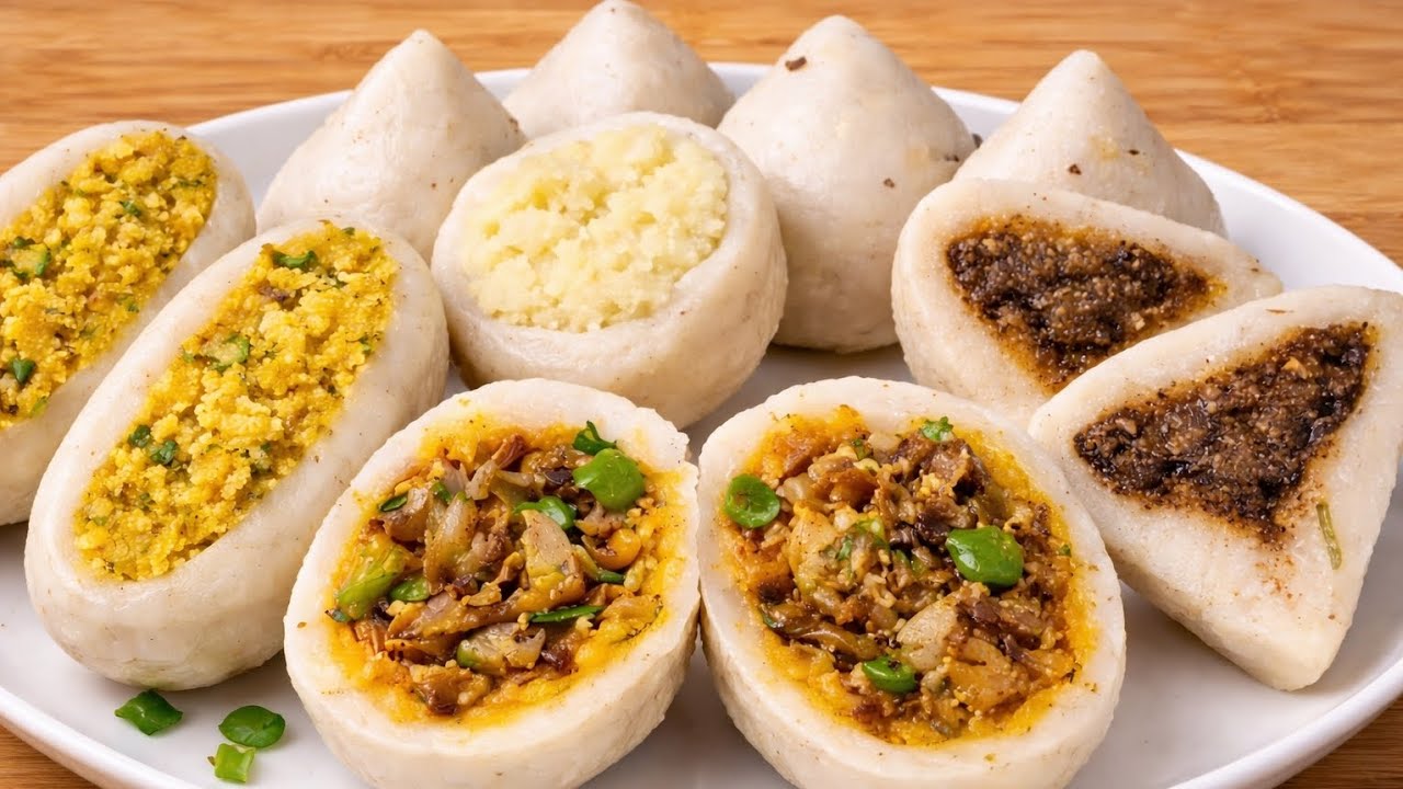 Bihari Pittha with 4 Different Stuffings 😋Soft & Traditional Recipe#BihariPittha#HealthySnacks