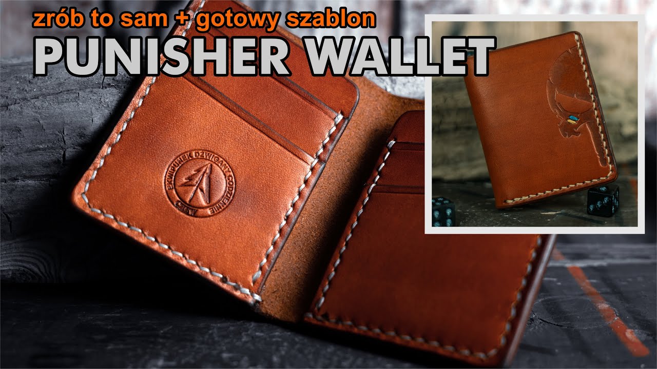 DIY EDC - jak uszyć ręcznie portfel ze sk&oacute;ry? Punisher Wallet + gotowy szablon