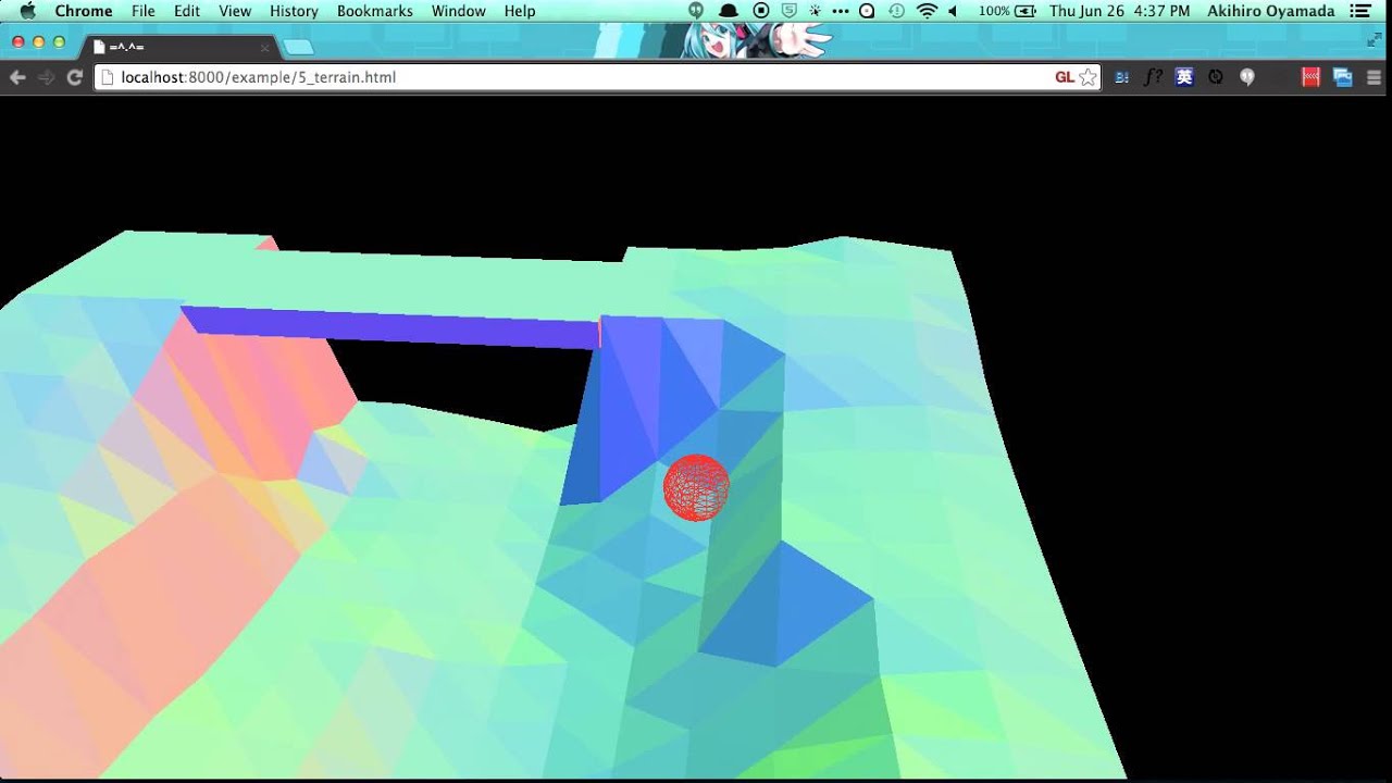 making a game physics for three.js
