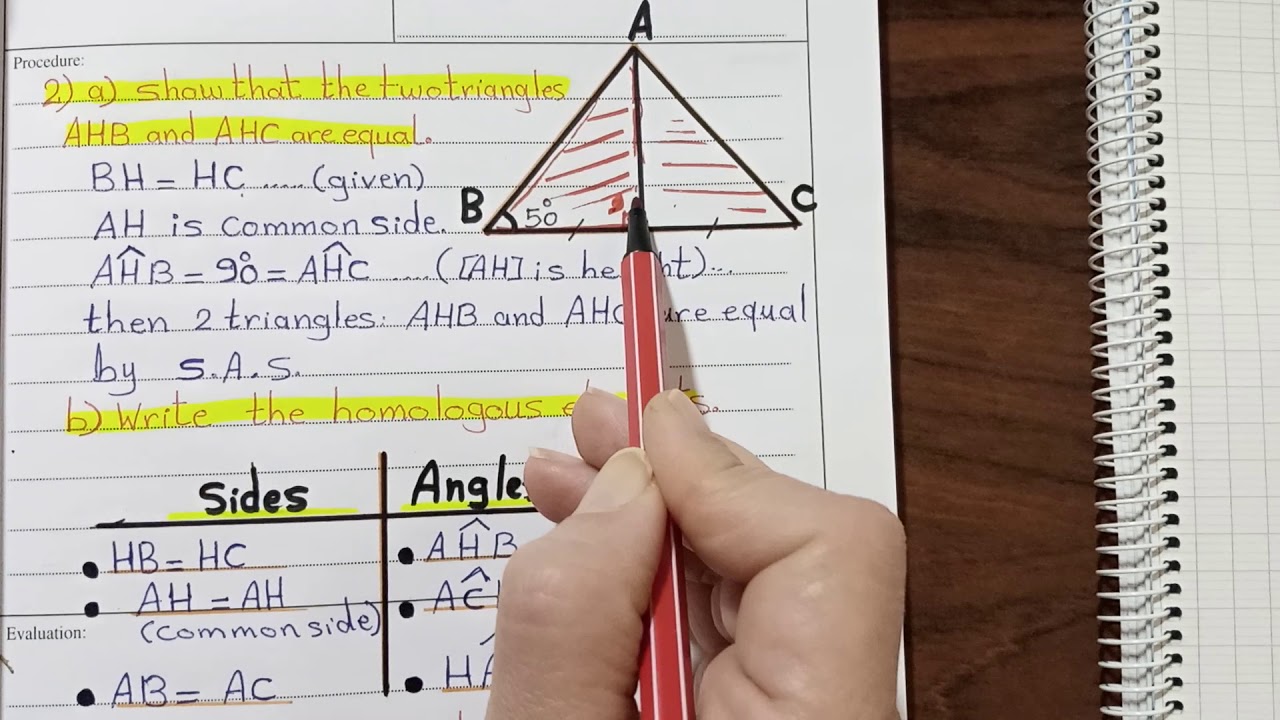 congruent triangles /solving problem/ grade 7