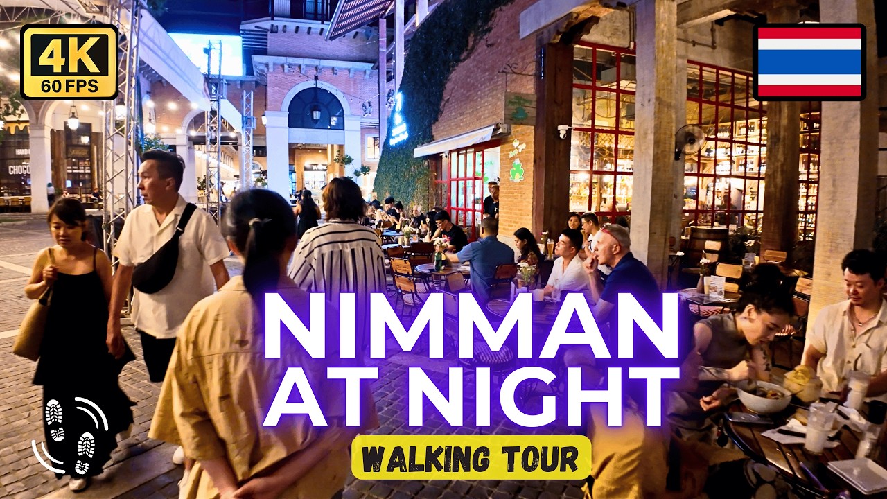 Nimman Nightlife 4K Walking Tour 🇹🇭 | Chiang Mai After Dark (No Talking)