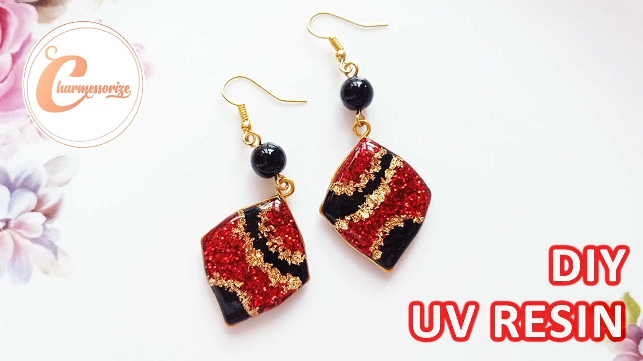 UV レジン | DIY UV Resin Art  |No mold Make your own Wire Bezel Frame | Step By Step Tutorial