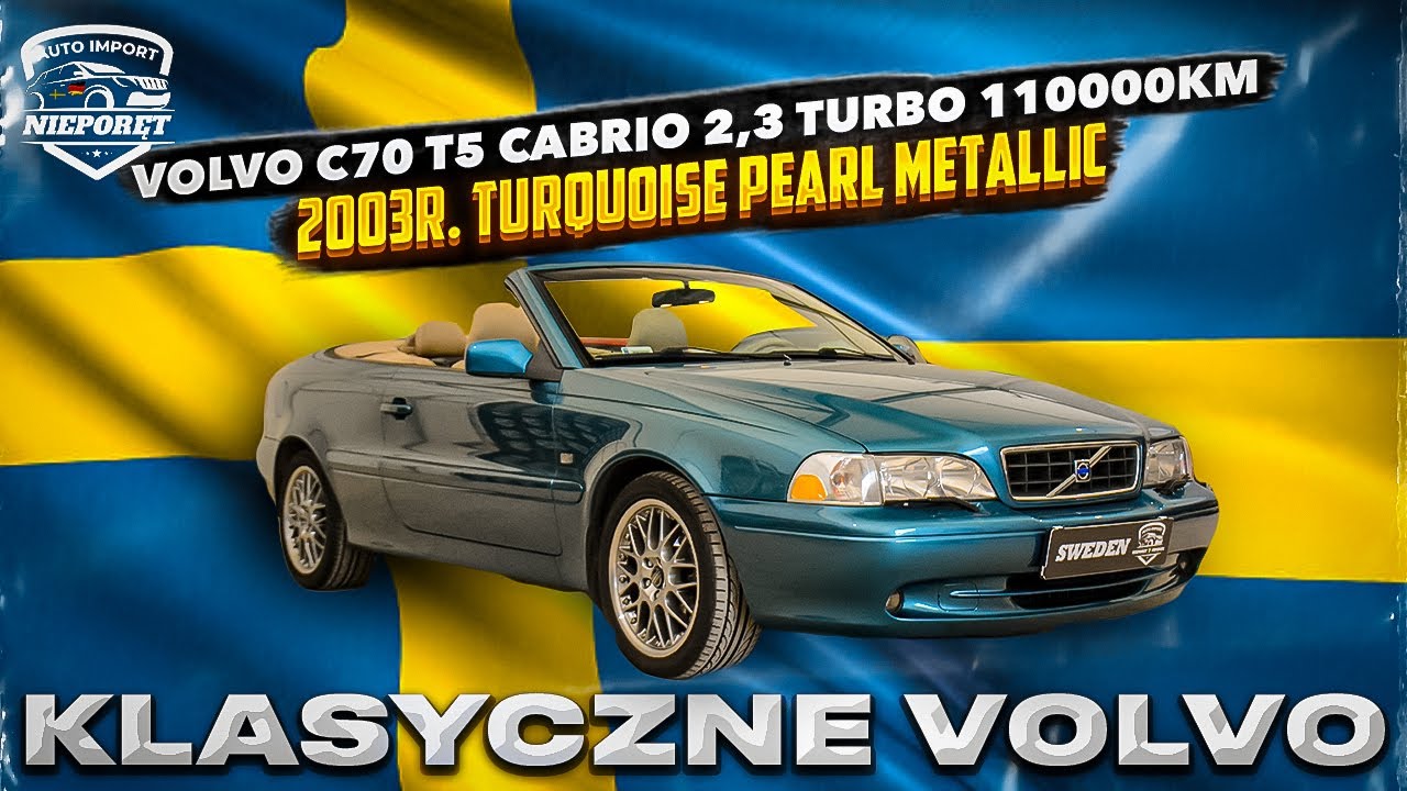 VOLVO C70 T5 CABRIO ✅️ 2,3 TURBO ✅️ TURQUOISE PEARL METALLIC ✅️ Auto Import Nieporęt