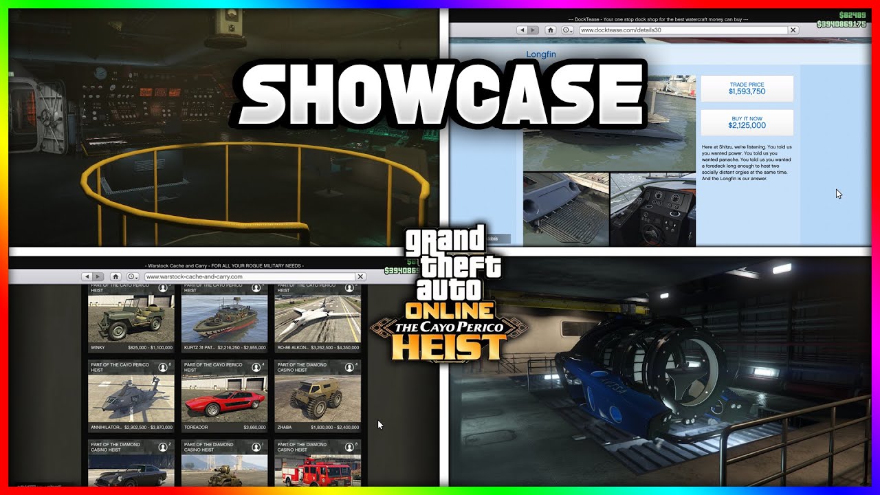 All Vehicles in the New GTA Cayo Perico Heist DLC!