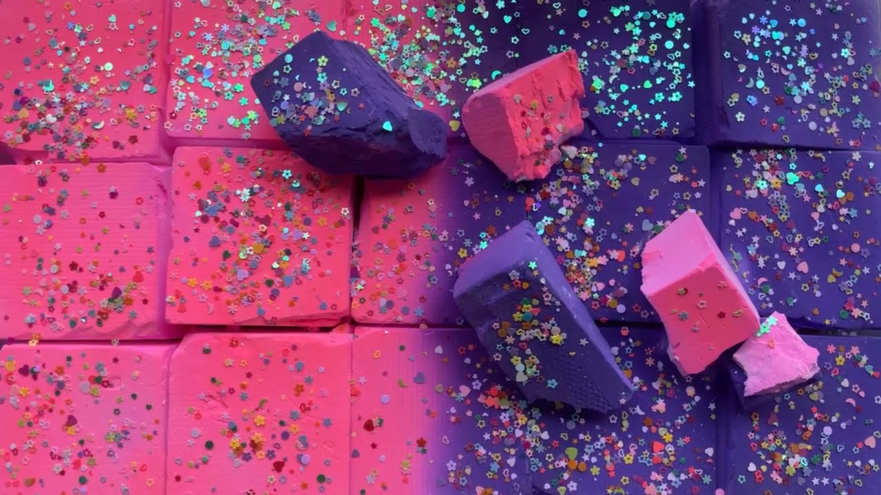 ASMR ✨ PINK & PURPLE GYM CHALK CRUMBLE ✨ HAIR SPRAY PAINTED ✨ SLEEP AID ✨ ODDLY SATISFYING