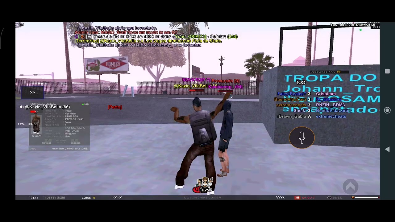 Aimbot podre ( grudando até nos NPC kkkk )