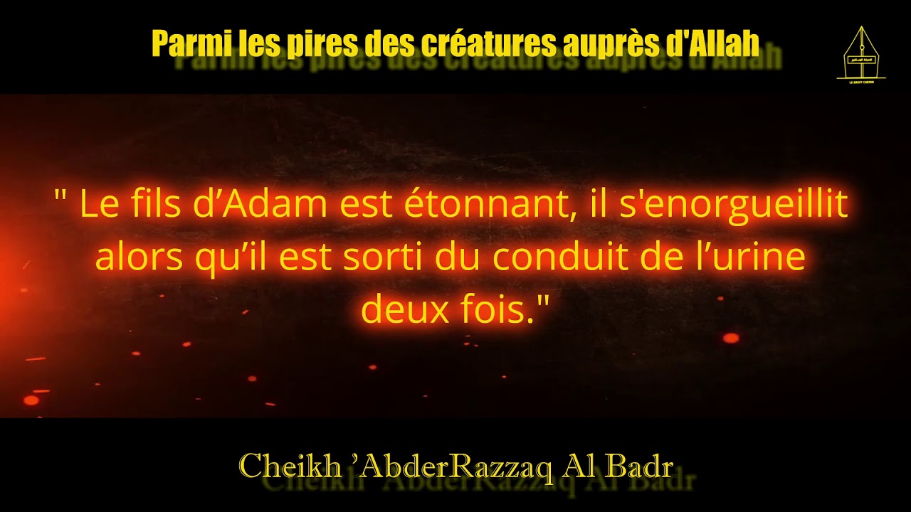 Un rappel pour extraire l'orgueil du cœur des gens.