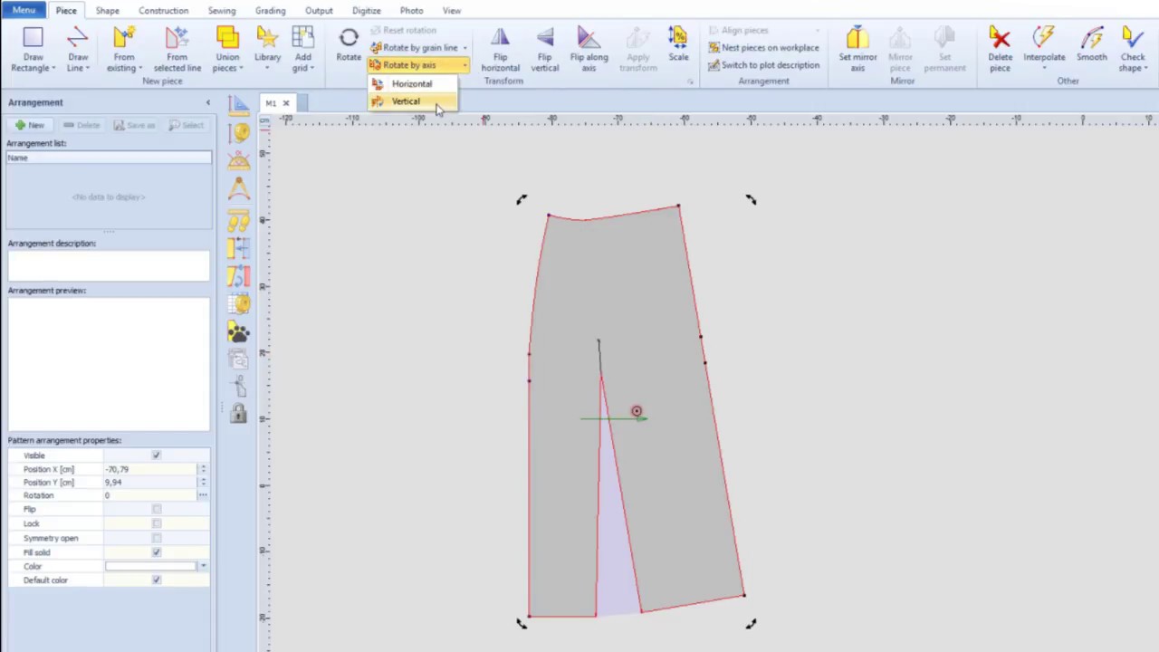 Types of darts in Inventex PDS - CAD Pattern Design Software