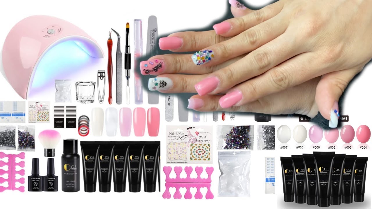 Beginner At Home Nails POLYGEL NAILS TUTORIAL COSCELIA