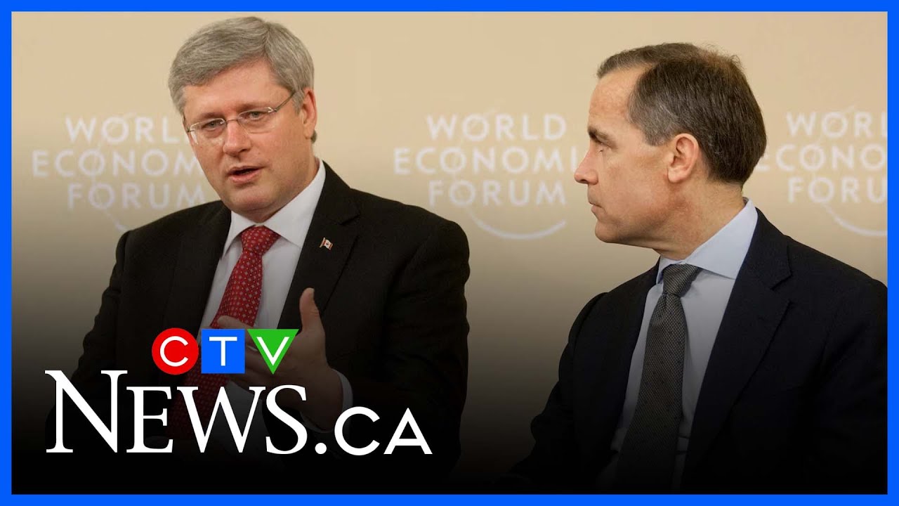 Stephen Harper takes aim at Mark Carney, accuses him of overstating his credentials