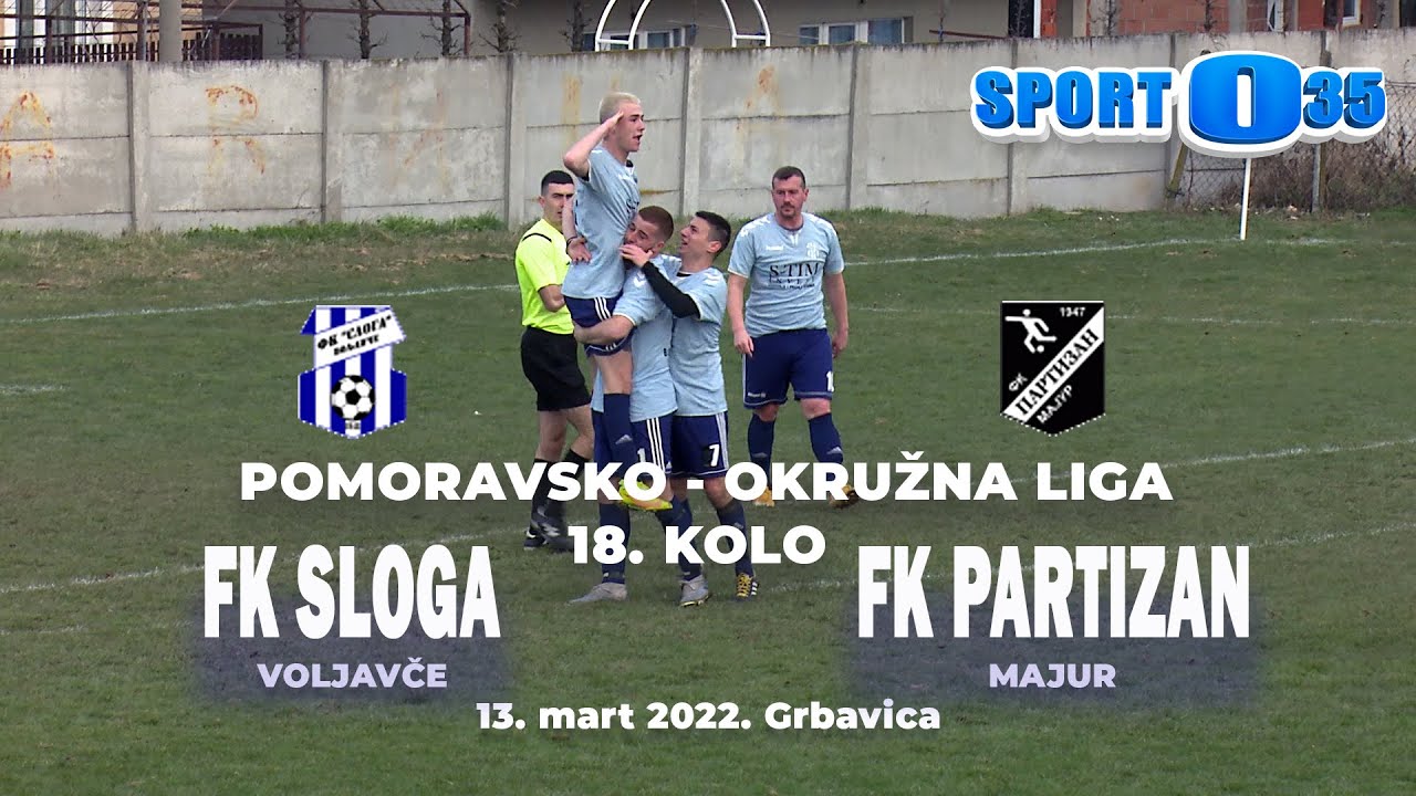 FK Sloga - FK Partizan Majur 5:1 (2:0) cela utakmica 13.03.2022