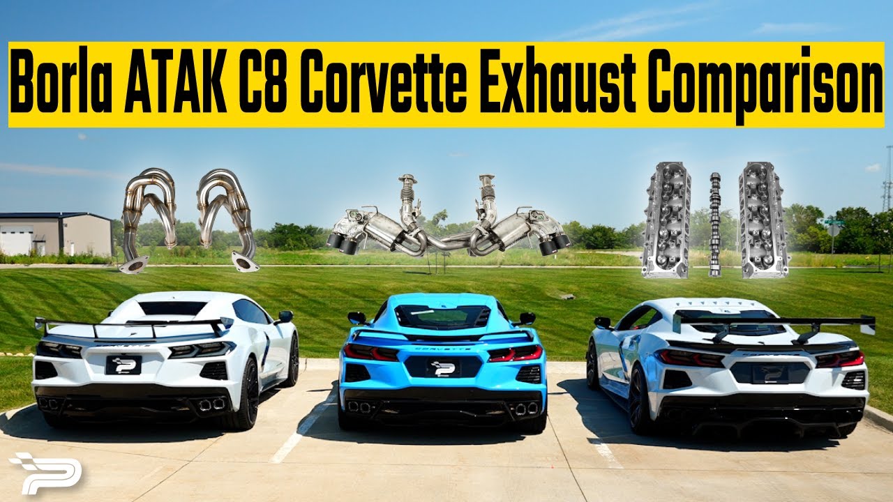 Borla ATAK C8 Corvette Exhaust Comparison - Exhaust, Headers and Heads & Cam!
