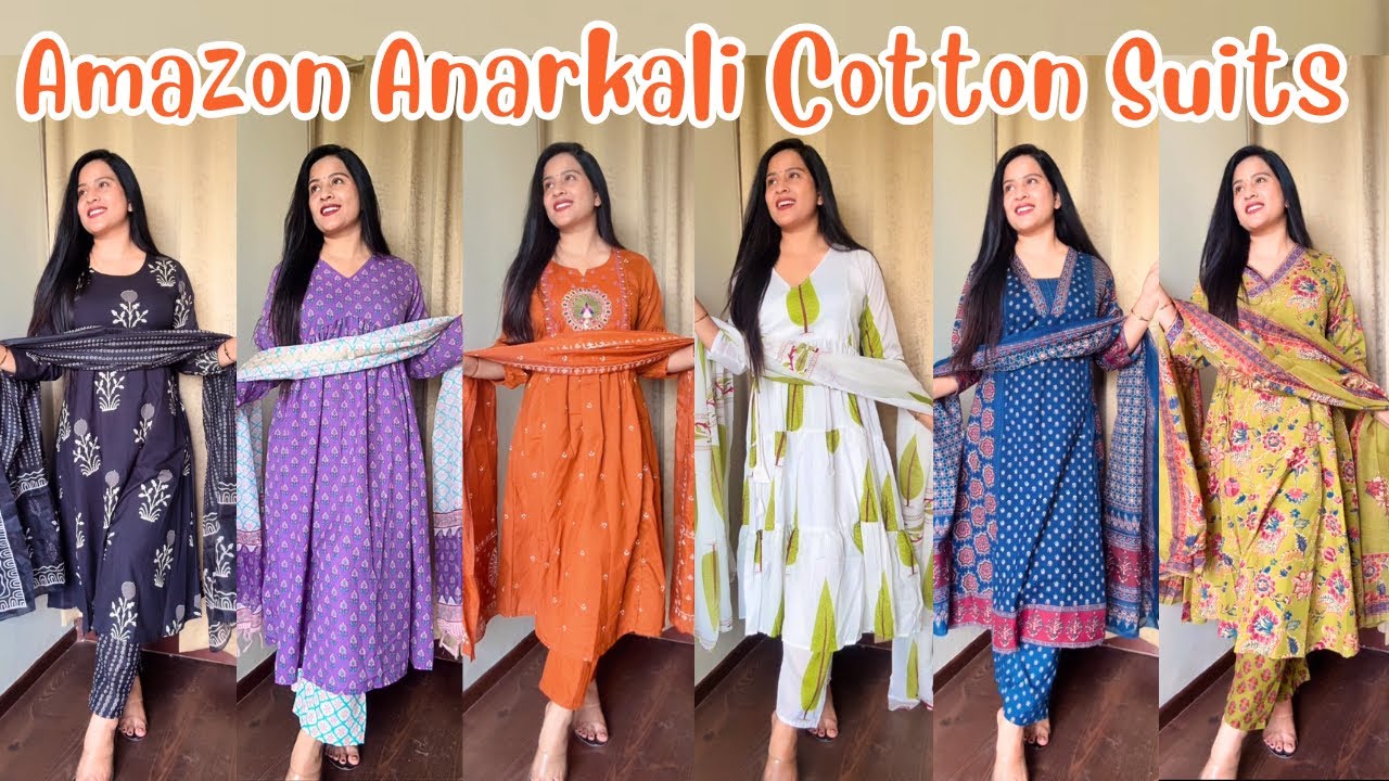 Amazon Cotton Anarkali Kurta Set Haul || Amazon Festive Wear Kurta Set || Amzon Cotton Anarkali Suit