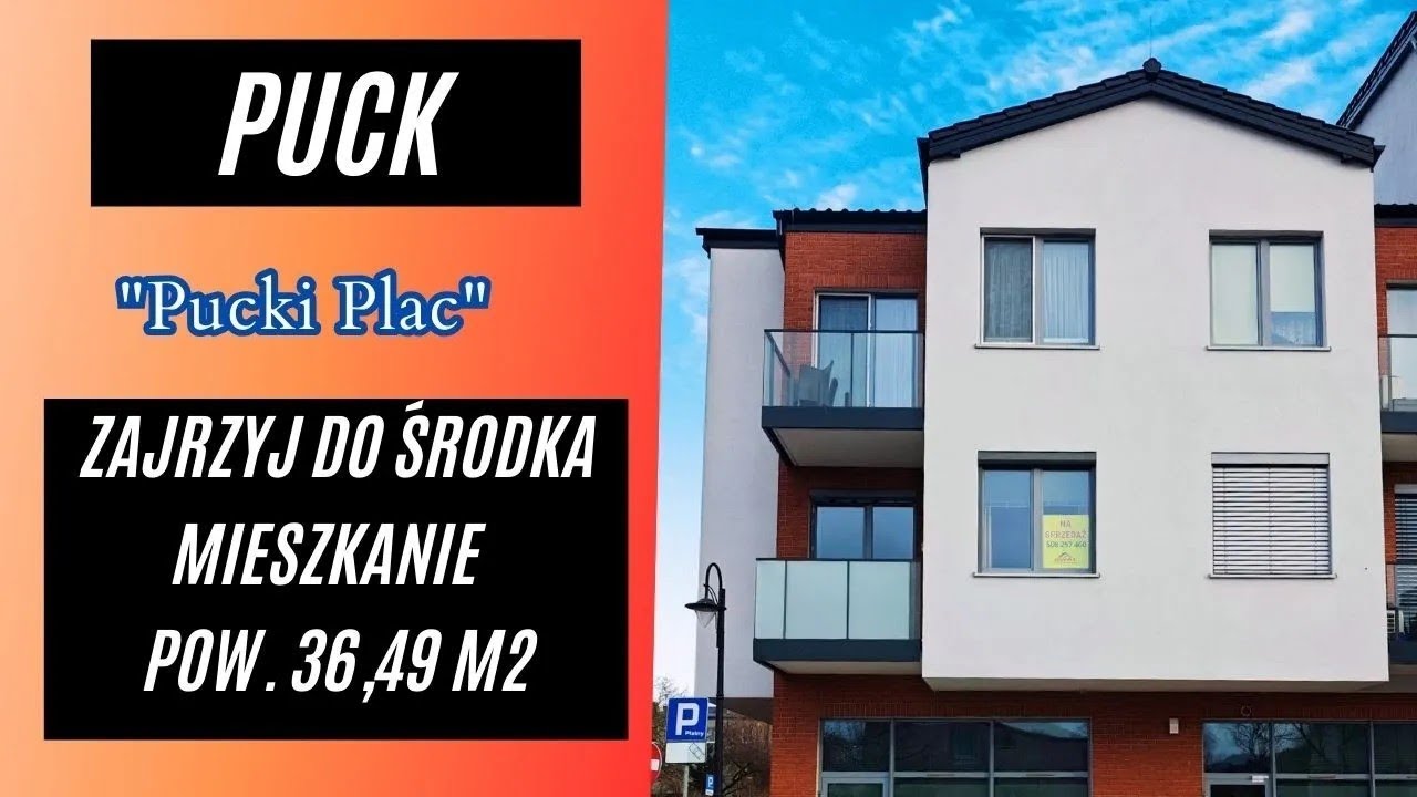 Puck Pucki Plac - na sprzedaż 2-pokojowe mieszkanie o pow. 36,49 m2 - ok. 450 m od Zatoki Puckiej