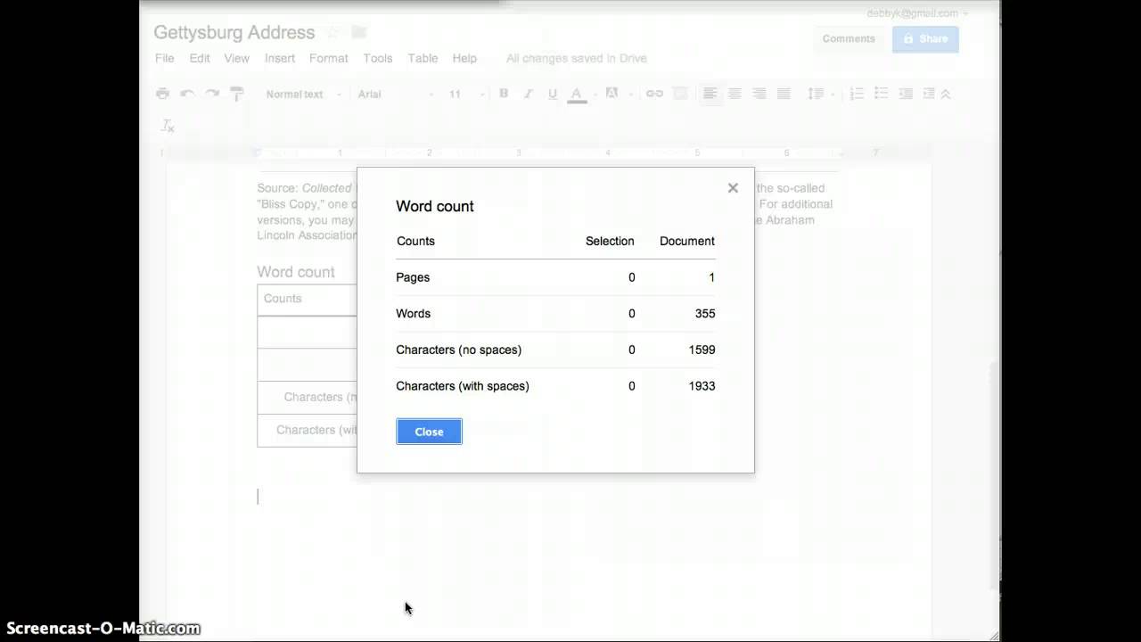 How to Insert Word Count
