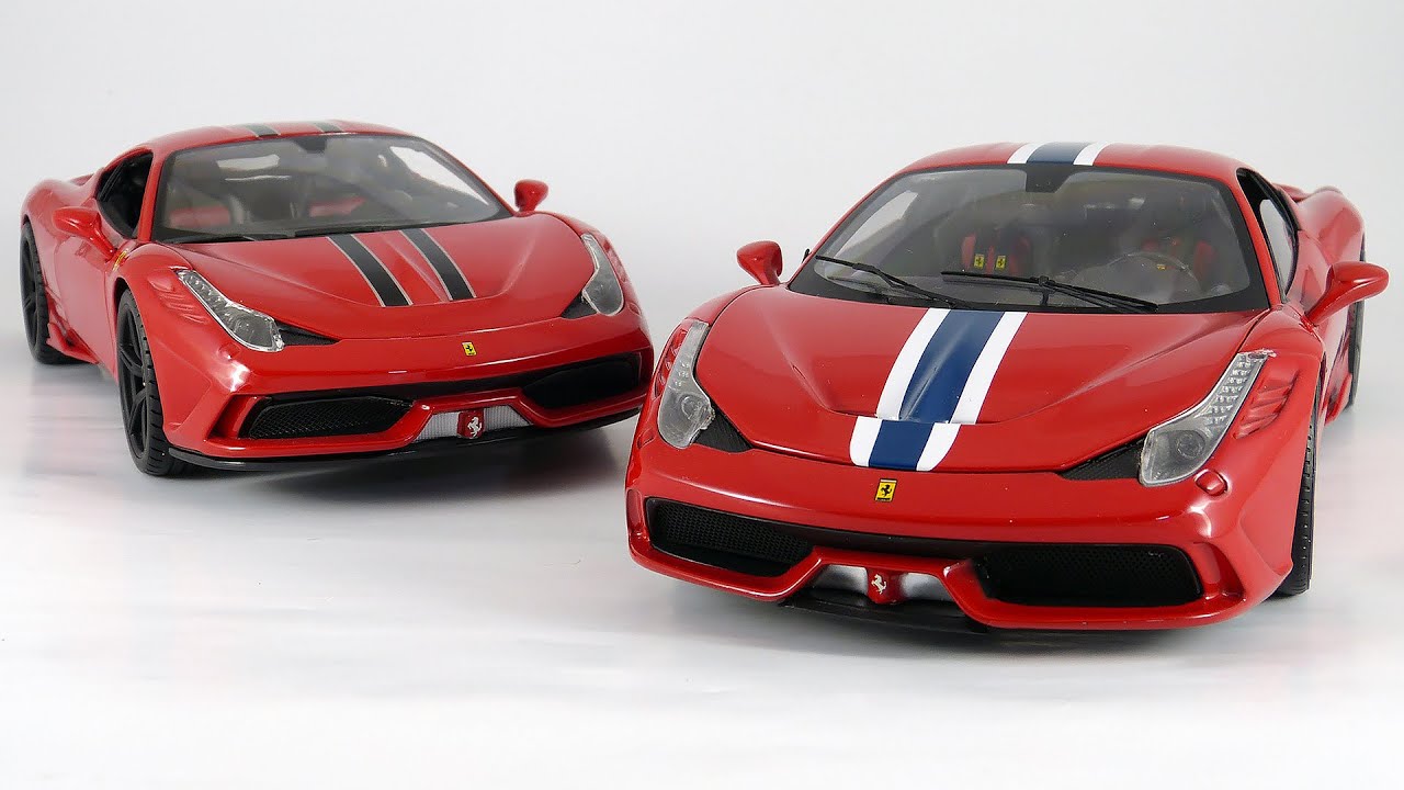 1:18 Ferrari 458 Speciale - Bburago Signature & Hot Wheels Elite