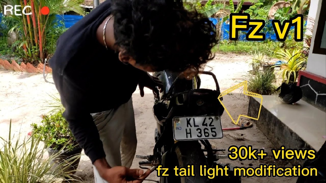 modification🔥🔥 Fz ടെയിൽ ലൈറ്റ് സെറ്റ് ചെയ്താലോ 👀 how to fz tail light setting🔥⚓ corner_kiddo