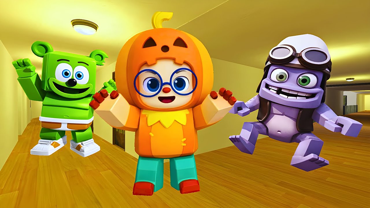 ROBLOXIFIED NEXTBOTS of PUMPKIN Hogi, Crazy Frog & Gummy Bear CHASE in Spaces Liminal l Garry's Mod