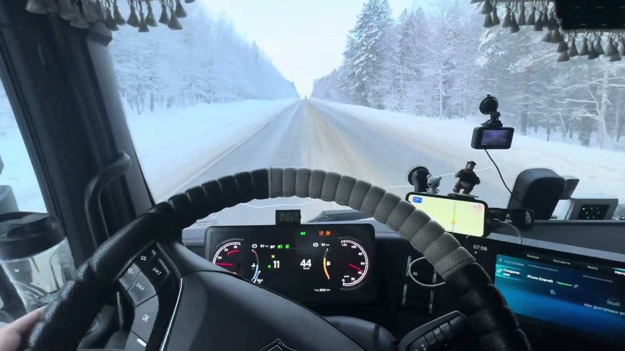 Дальнобой зимой 🚚 просторы Хакасии 