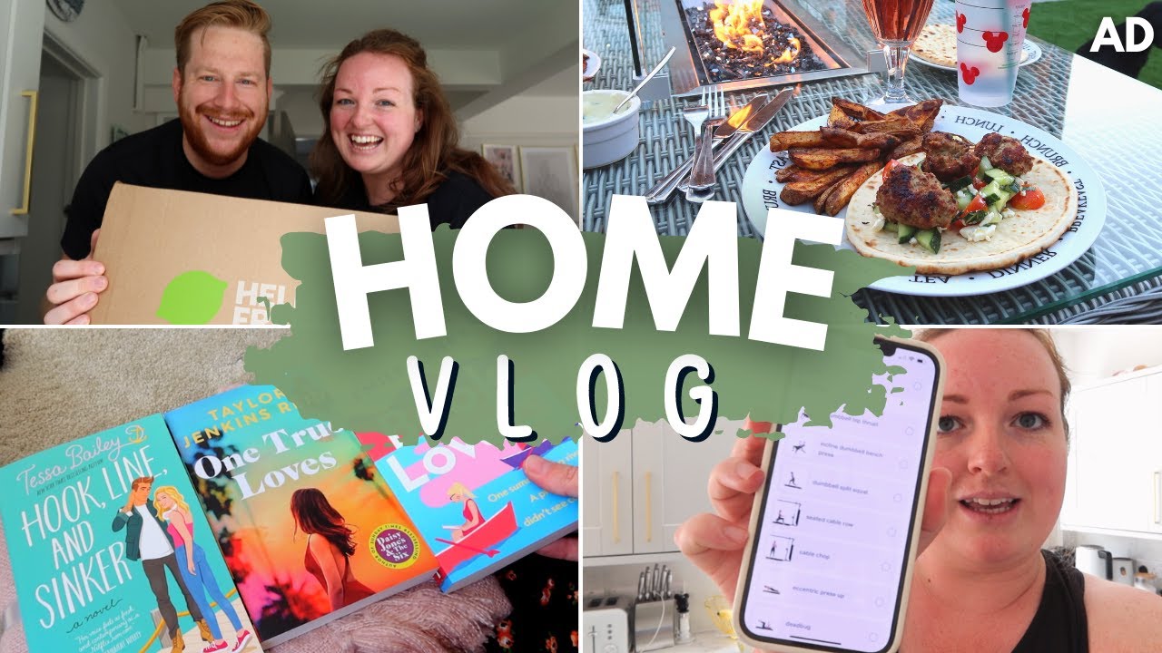 HOME VLOG 🏡  day in the life, gym routine, reading books, gifts for friends & hellofresh discount AD