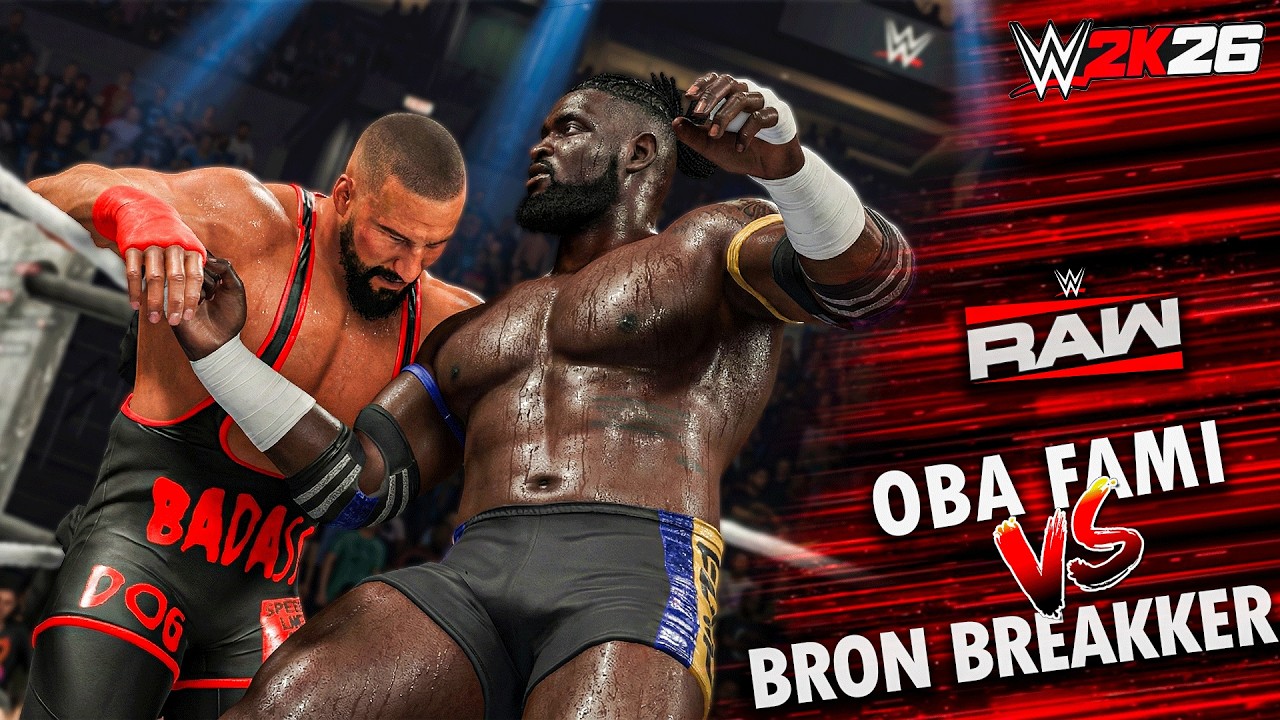 SPEAR vs. POWERBOMB! Bron Breakker vs. Oba Femi Dream Match | WWE 2K26(Mods)