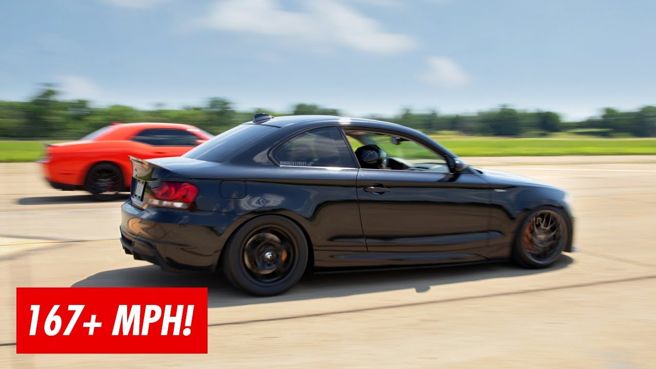 BMW 135i с одним турбонаддувом против Z06, Hellcat, Supra, SRT4 на NFZ на дистанции 1/2 мили!
