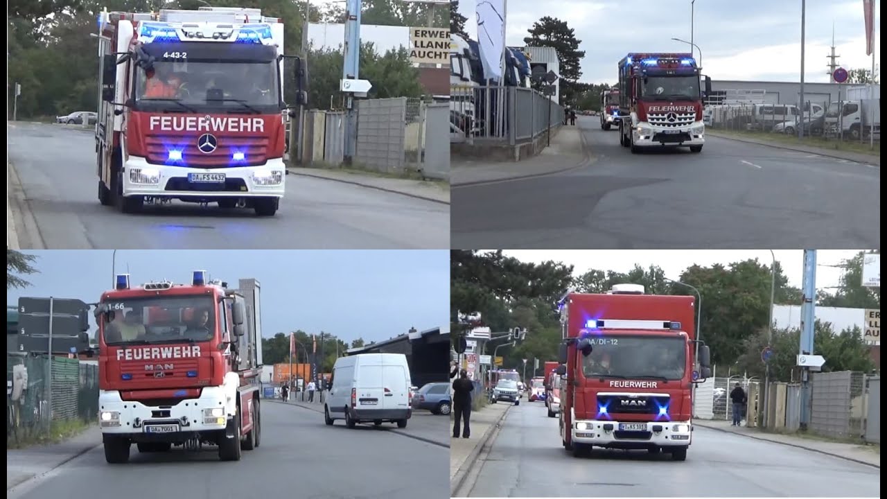 (Großbrand und Gefahrgutunfall bei Wella) Katastrophenschutzübung SEISMONEX in Weiterstadt