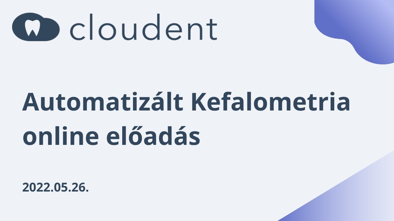 Automatizált Kefalometria online előadás