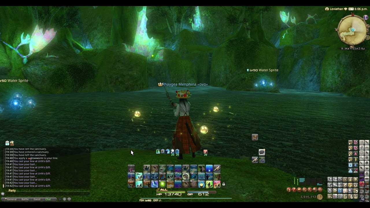 FINAL FANTASY XIV Fishing - Giant Takitaro Catch (Namitaro fail)