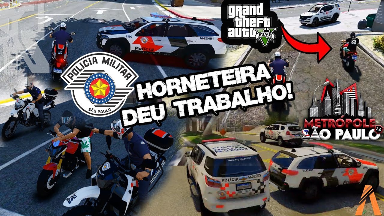 (GTA5 : RolePlay) Vida do Patrulheiro #7 - HORNETEIRA deu TRABALHO pra ROCAM!