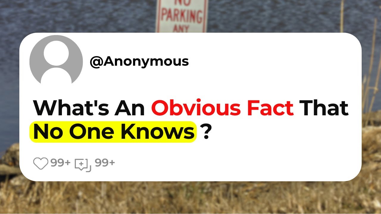 What's An Obvious Fact That No One Knows ?