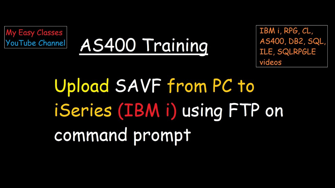 Upload SAVF from PC to iSeries(IBM i) using FTP on command prompt