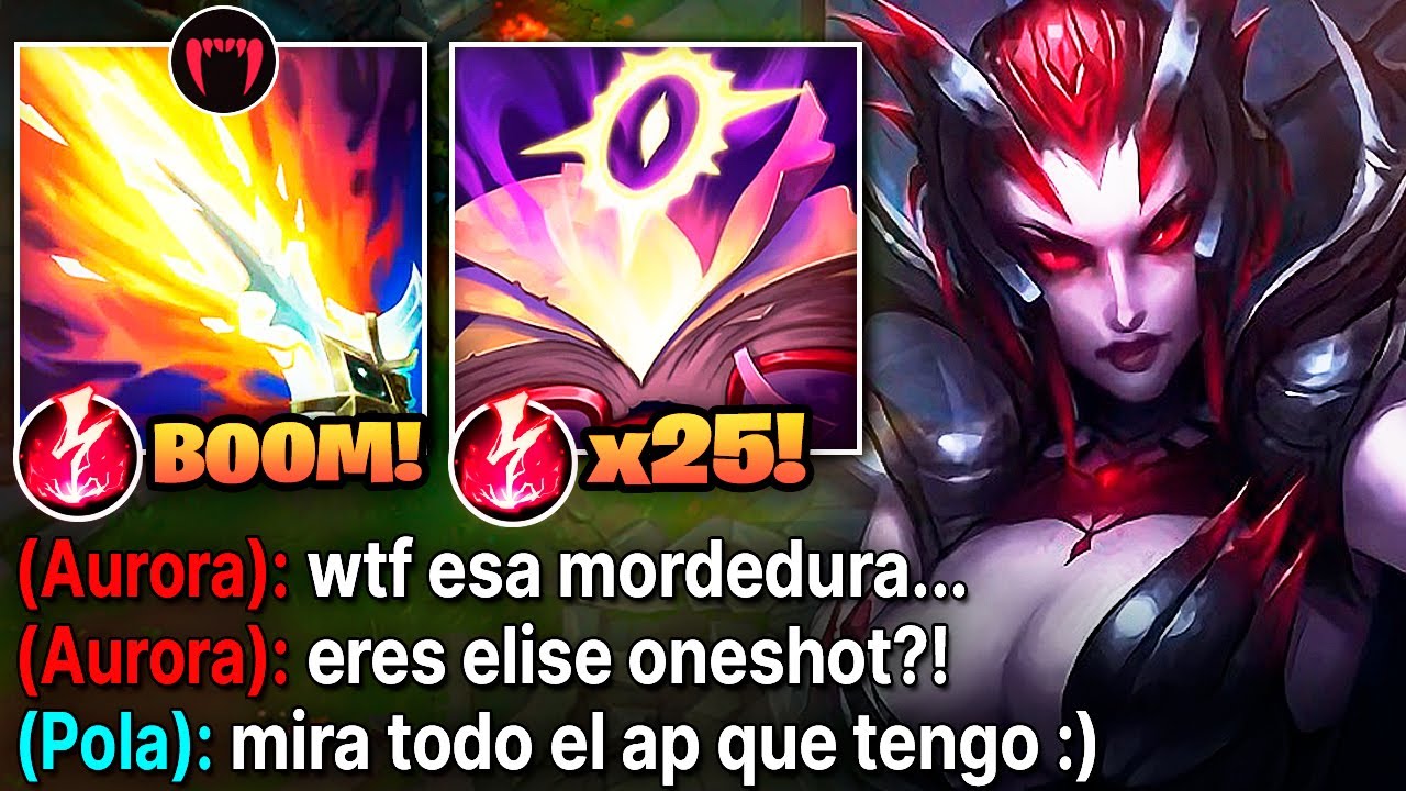 Elise pero cada mordedura quita el 100% de vida al rival