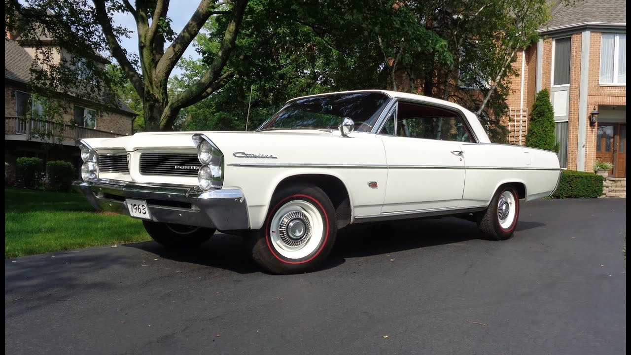 1963 Pontiac Catalina 421 HO H.O. CI engine 4 Speed in White & Ride My Car Story with Lou Costabile