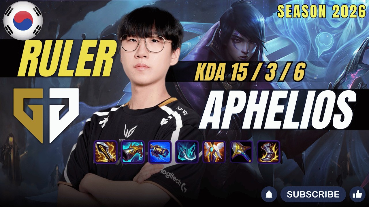 GEN Ruler APHELIOS vs EZREAL ADC - Patch 26.5 KR Ranked | lolrec
