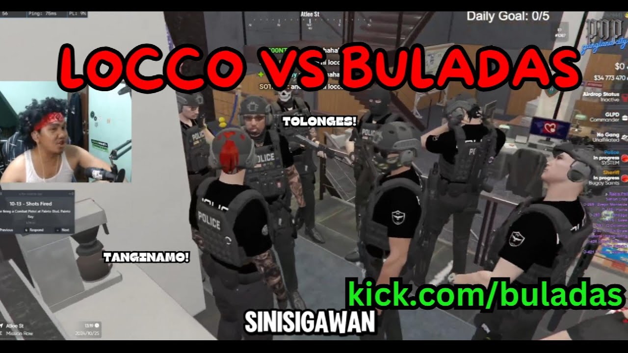 LOCCO VS BULADAS | PNP GANGLAND ROLEPLAY | #buladasgang #buladas #gta #fivem #roleplay