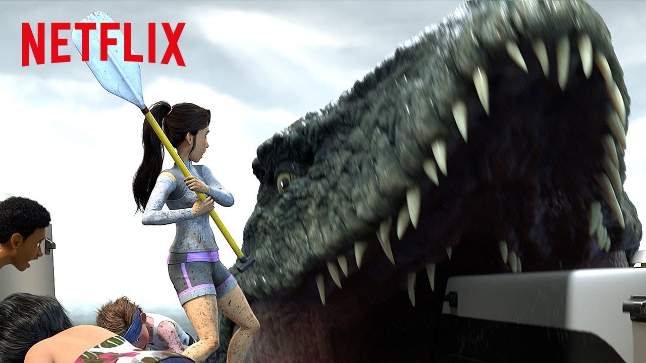 Face to Face with a Mosasaurus 🌊 Jurassic World Camp Cretaceous | Netflix Family