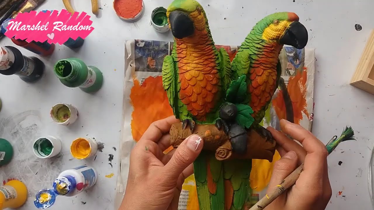 🎨COMO PINTAR LOROS de CERÁMICA 🐦- DIY MANUALIDADES