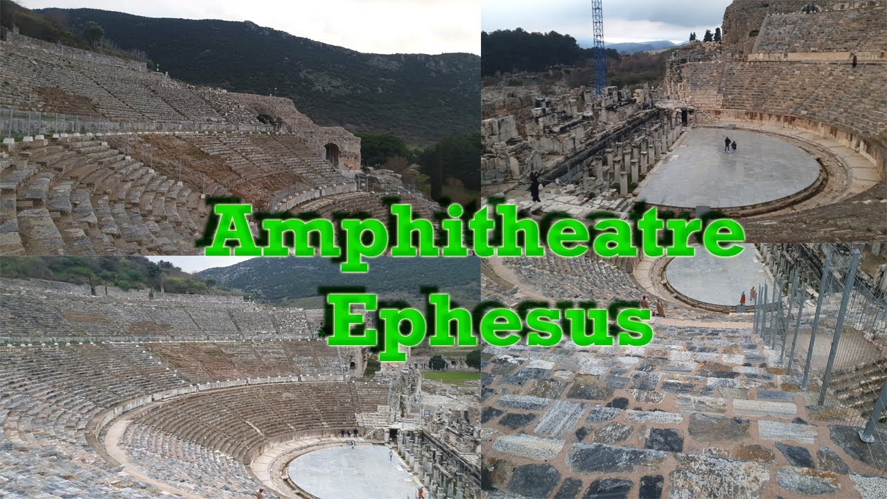 Inside or on top of the Amphitheatre in Ephesus, Turkey