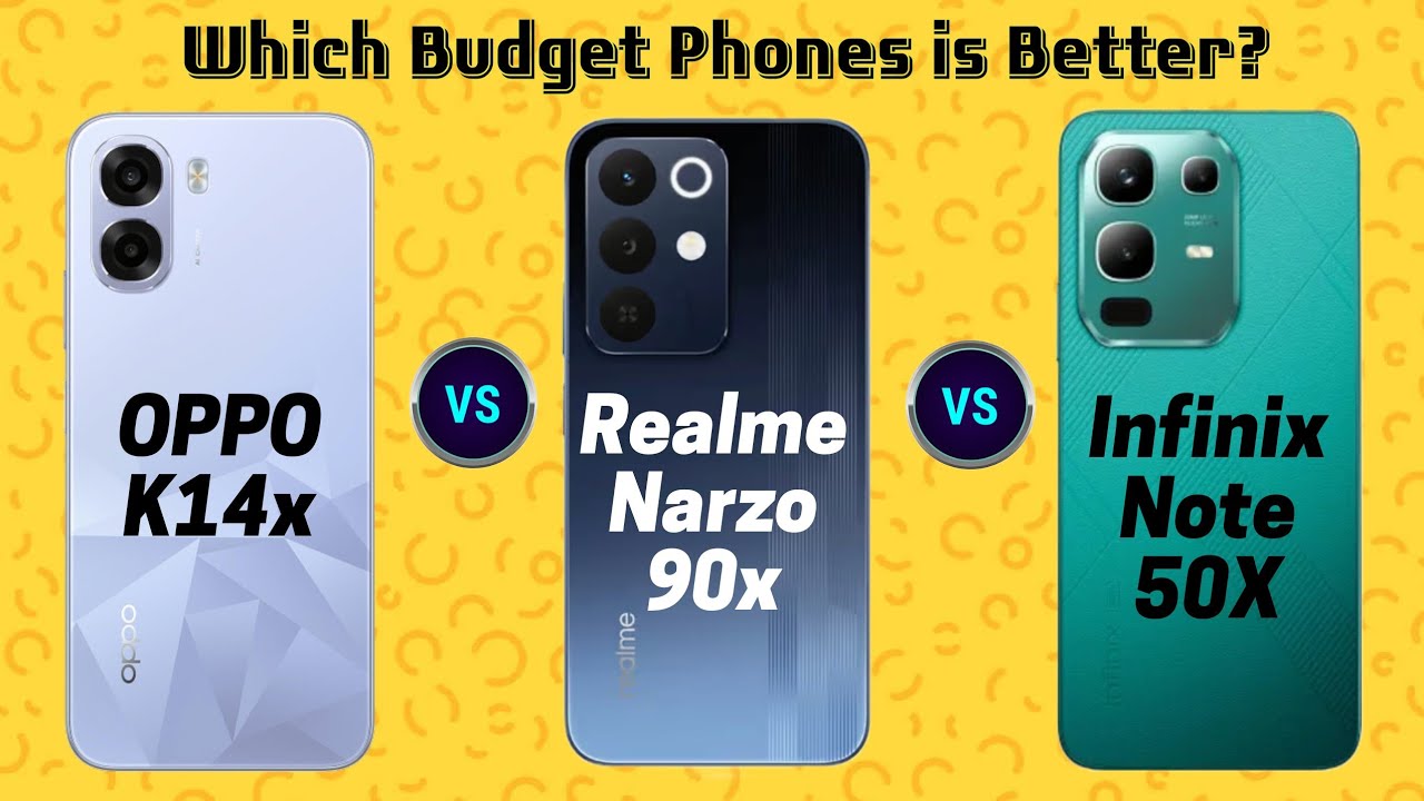 OPPO K14x vs Realme Narzo 90x vs Infinix Note 50x || Budget Phones