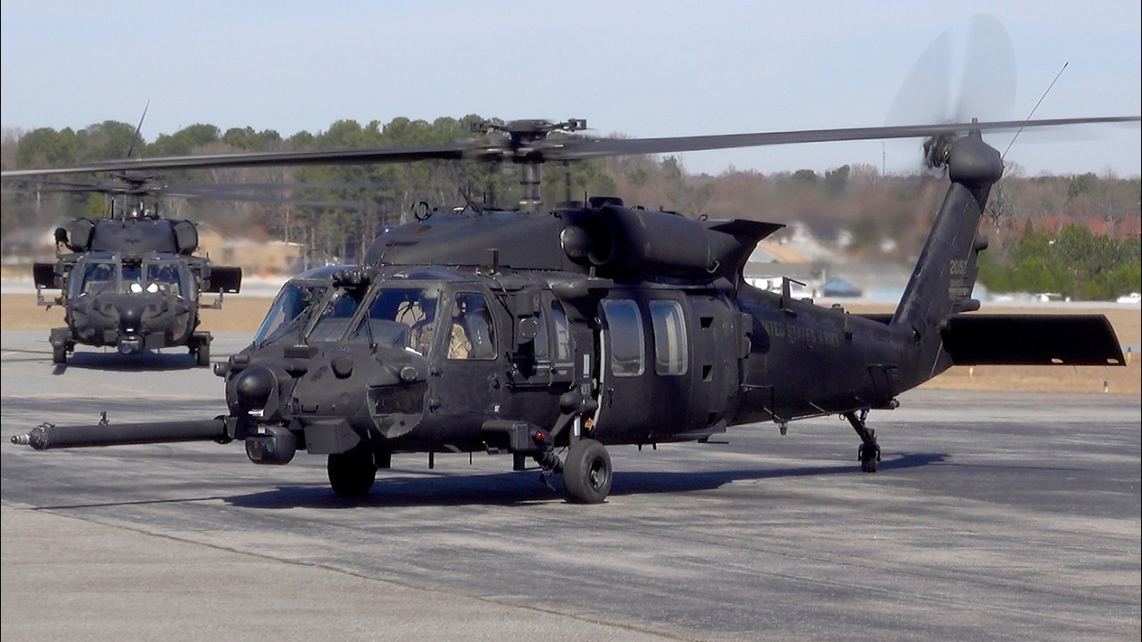 3 MH-60M Black Hawks – 160th Night Stalkers Arrive at LZU | Engine Startups & Departures