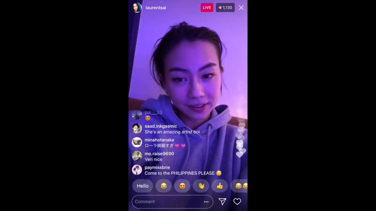 ローレンサイinstagram live  クシャミが止まらないローレンが可愛い💗 she cannnot stop her Hiccups in her instagram live !!!