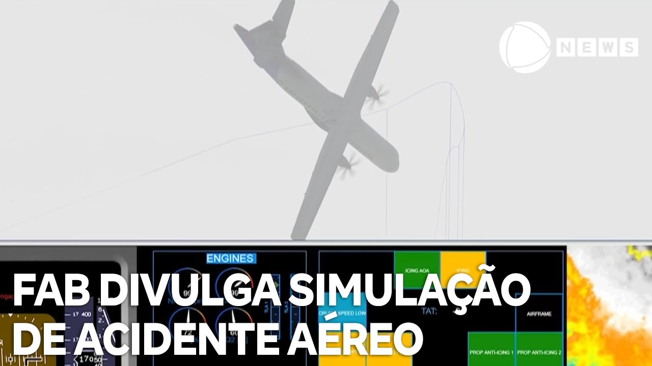 FAB divulga simulação do acidente com avião da Voepass